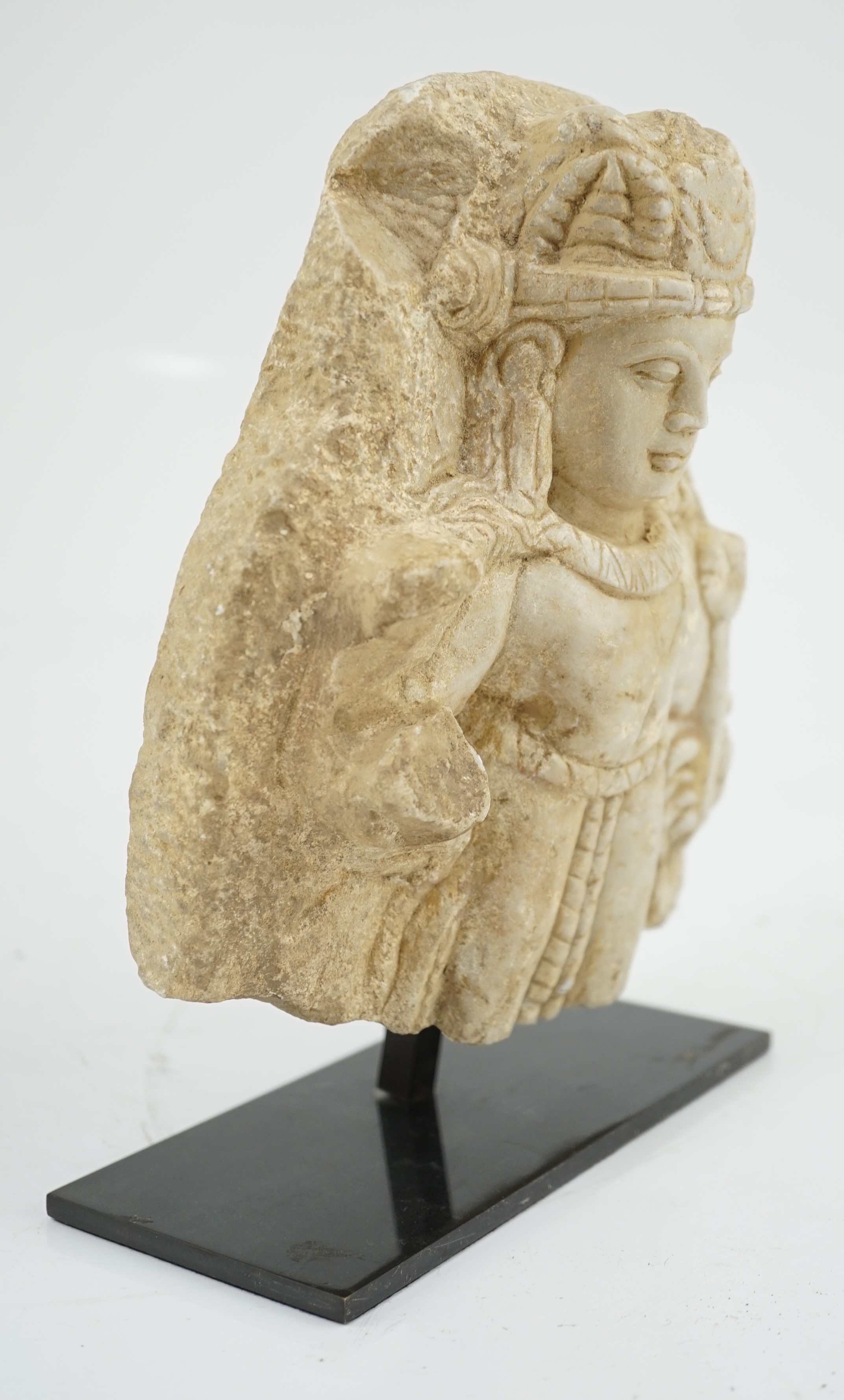 A white marble stele of a Bodhisattva, North West India, Hindu Shahi period, 9th/10th century A.D.